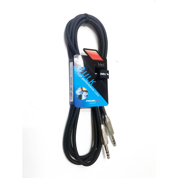 Proel BULK140LU2 Cavo audio con Jack Stereo 6.3mm a Jack Stereo 6.3mm, 2mt.