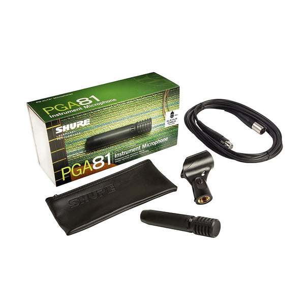 Shure PGA81-XLR Microfono Condensatore Strumenti + Cavo XLR + Astuccio Reggimic.