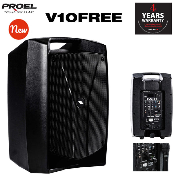 Proel V10FREE Sistema audio completo alimentato a batteria Cassa Attiva 400w