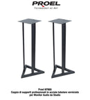 Proel KP860 Coppia di supporti acciaio tubolare verniciato x monitor da Studio