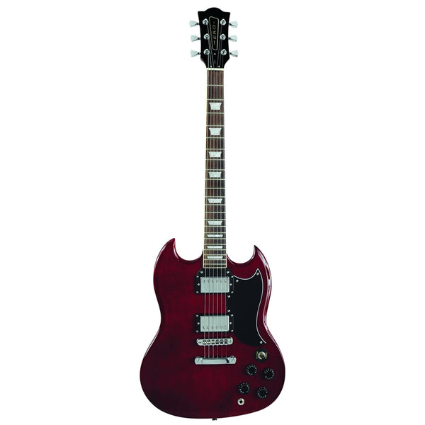 Eko DV-10 Trasparent Red Chitarra Elettrica 22 Tasti + Pickup, Rosso Trasparente