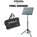 Proel RSM360M Leggio Musicale professionale per spartiti preforato con Borsa