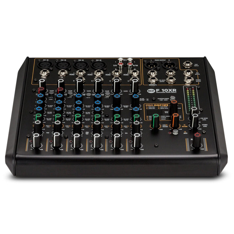 RCF F 10XR Mixer Professionale 10 Canali Sezione PRO DSP FX USB e Registrazione