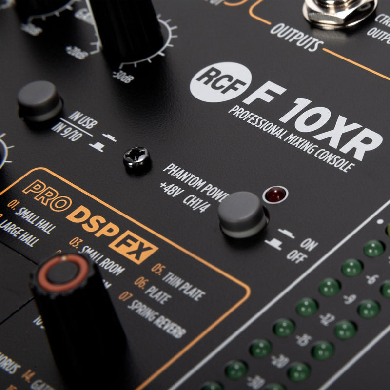 RCF F 10XR Mixer Professionale 10 Canali Sezione PRO DSP FX USB e Registrazione