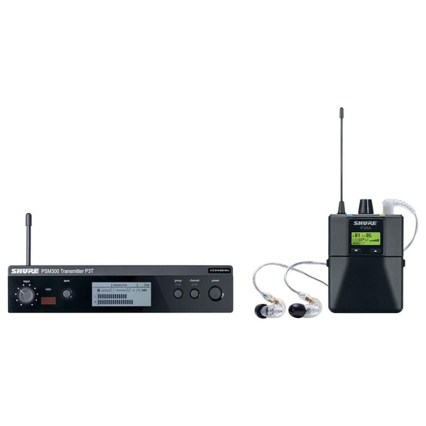 Shure PSM300 (P3T + P3RA + SE215) Ear Monitor Professionale Wireless 630-654 MHz