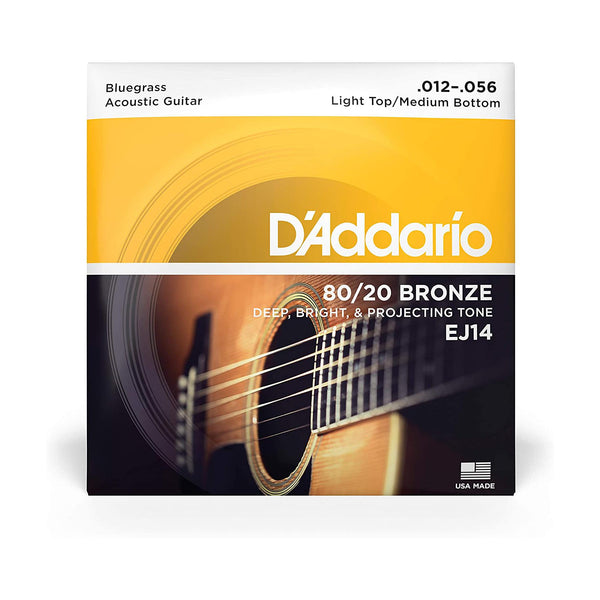 D'Addario EJ14 Light Top/Medium Bottom Corde x Chitarra Acustica 012-056