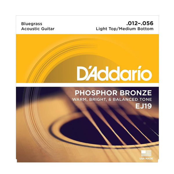 D'Addario EJ19 Light Top/Medium Botton Corde x Chitarra Acustica 012-056