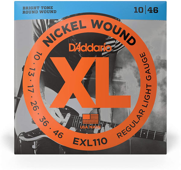 D'Addario EXL110 Regular Light Gauce Corde x Chitarra Elettrica in Nickel 10-46