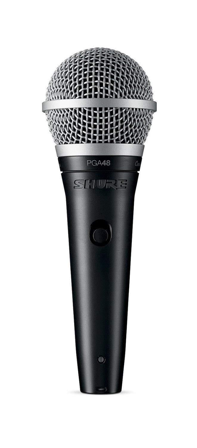 Shure PGA48 XLR-E Microfono Dinamico Voce + Cavo XLR + Astuccio + Reggimicrofono