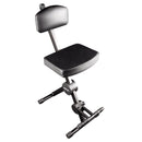 Quik Lok DX749 Sgabello con Schienale e Poggiapiedi per musicisti, Nero