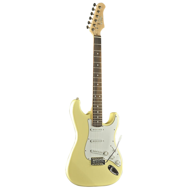 Eko S-300 Stratocaster Cream Chitarra Elettrica configurazione S/S/S, Crema