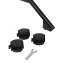 Proel PRO400BK Asta microfonica grandi dimensioni a giraffa ruote frenanti, Nero