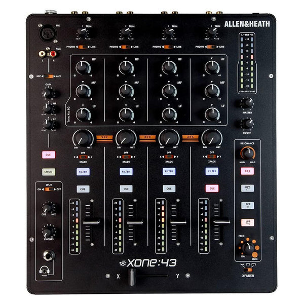 Allen & Heath Xone:43 Mixer Professionale analogico per Dj 4 canali con FX, Nero
