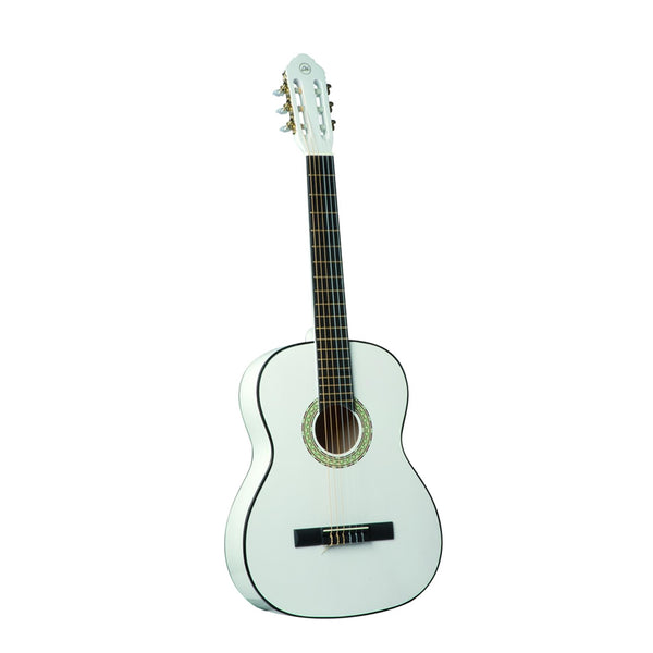 Eko CS-10 White Chitarra Classica 4/4 x apprendimento custodia inclusa, Bianco.