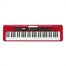 Casio CT-S200RD Tastiera Digitale 61 Tasti utilizzabile anche a batterie, Rosso