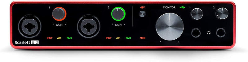 Focusrite Scarlett 8i6 Interfaccia audio USB 3 generazione x tutti gli strumenti