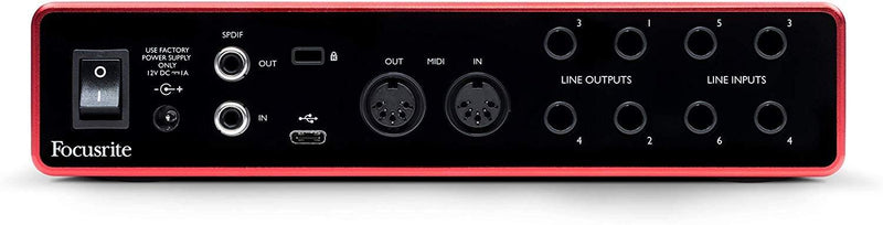 Focusrite Scarlett 8i6 Interfaccia audio USB 3 generazione x tutti gli strumenti