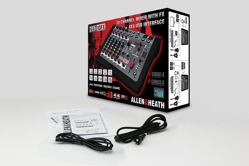 Allen & Heath ZEDi-10FX Mixer ibrido compatto e interfaccia USB 4 × 4 con FX