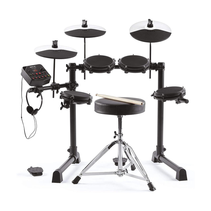 Alesis Debut Kit Batteria Elettronica 7 Pad con modulo sonoro e pelli Mesh, Nero