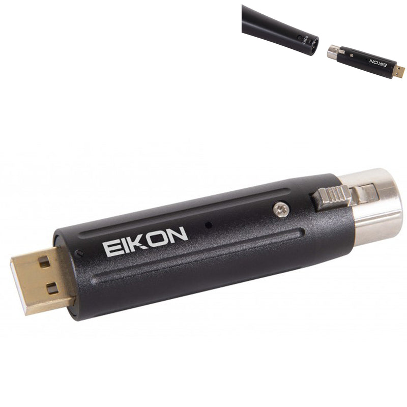 Proel EIKON EKUSBX1 Adattatore Intefaccia Audio USB a Cannon XLR 3P Femmina Nero