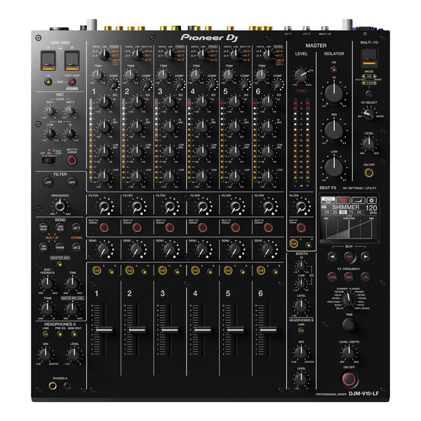 Pioneer Dj DJM-V10-LF Mixer Dj Professionale a 6 Canali con fader lunghi, Nero