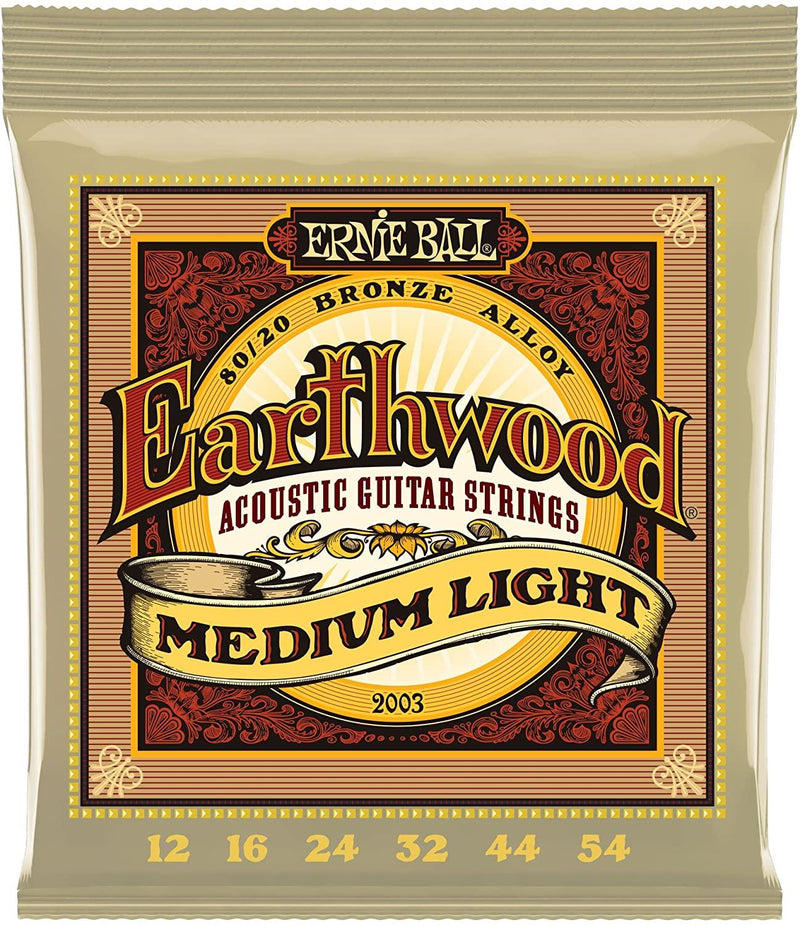 Ernie Ball 2003 Corde per Chitarra Acustica Earthwood Medium Light 80/20 Bronze