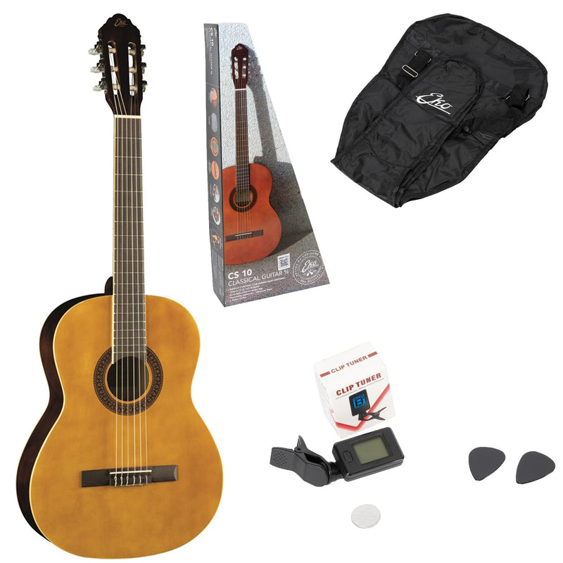 Eko CS-10 Classical Guitar Pack Chitarra Classica 4/4 + Borsa plettri accordat.