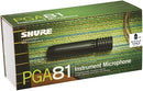 Shure PGA81-XLR Microfono Condensatore Strumenti + Cavo XLR + Astuccio Reggimic.