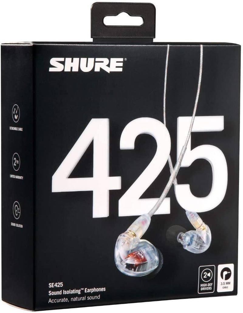 Shure SE425-CL-EFS Auricolari Dinamici ad Isolamento Acustico Trasparente