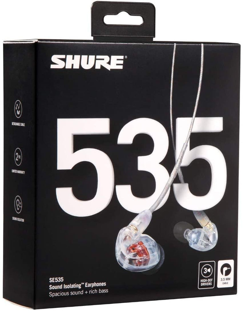 Shure SE535-CL-EFS Auricolari Dinamici ad Isolamento Acustico Trasparente