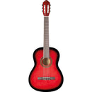Eko CS-10 Red Burst Chitarra Classica Serie Studio con custodia, finitura Rosso