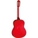 Eko CS-10 Red Burst Chitarra Classica Serie Studio con custodia, finitura Rosso