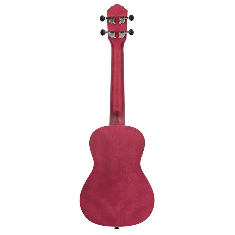 Ortega RURUBY Ukulele da Concerto serie Earth a 18 Tasti, Rosso Lampone Rubino