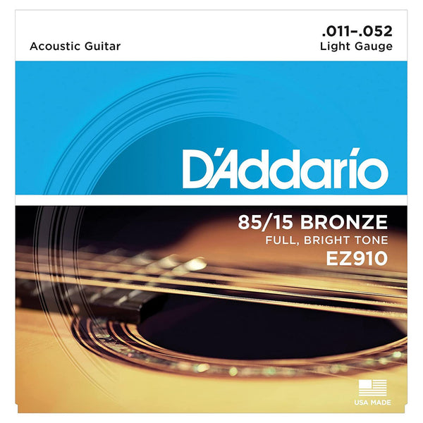 D'Addario EZ910 Light 11-52 Corde per Chitarra Acustica American Bronze