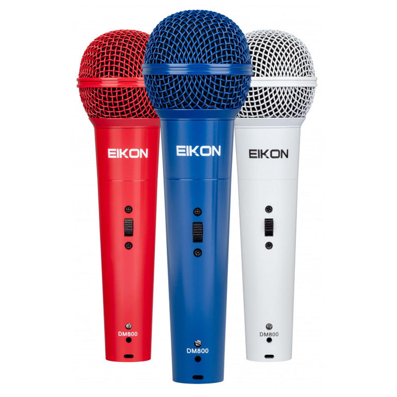 Proel EIKON DM800COLORKIT 3 Microfoni Dinamici x Live + 3 supporti + Valigetta