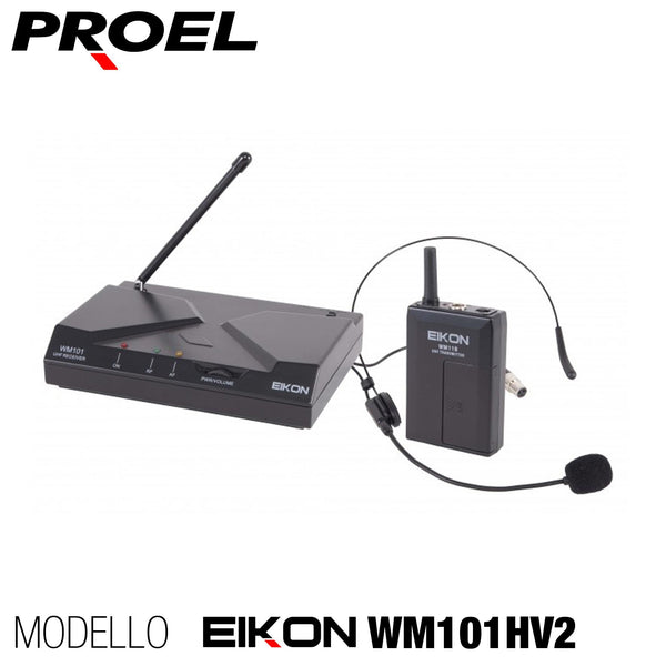 B-STOCK GARANTITO Proel EIKON WM101HV2 Radio Microfono Archetto wireless, Nero