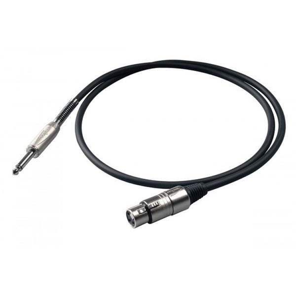 Proel BULK200LU10 Cavo audio con Jack Mono 6.3 mm a Cannon XLR 3F Femmina 10mt