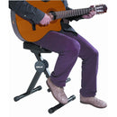 Quik Lok DX749 Sgabello con Schienale e Poggiapiedi per musicisti, Nero