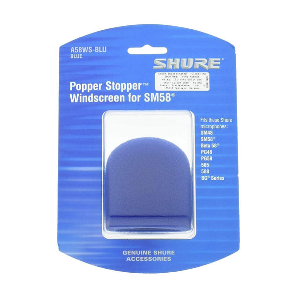 Shure A58WS-BLU Spugna antivento x microfoni Shure serie SM BETA PG e BG, Blu