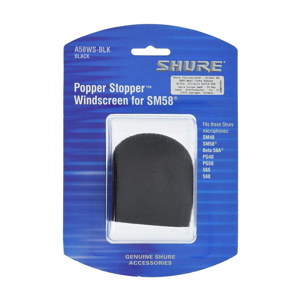 Shure A58WS-BLK Spugna antivento x microfoni Shure serie SM BETA PG e BG, Nero