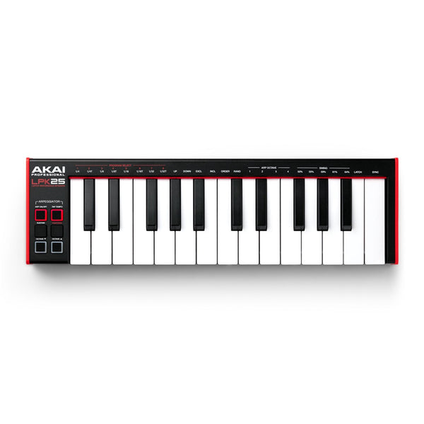 Akai LPK25 MKII Mini Tastiera Controller USB e Midi a 25 Tasti sensibili