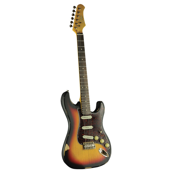 Eko S-300 Relic Sunburst Chitarra Elettrica finitura Relic 22 Tasti 3 Pickup