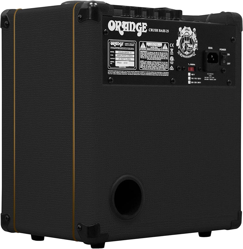 Orange Crush Bass 25 BK Amplificatore Combo per Basso da 8" e 25w, Nero