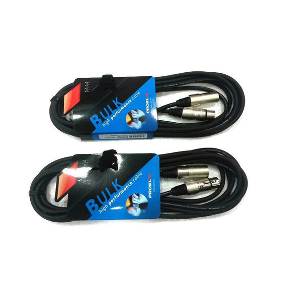 Proel BULK250LU1 Coppia Cavo audio Cannon XLR 3P Maschio a XLR 3F Femmina, 1mt