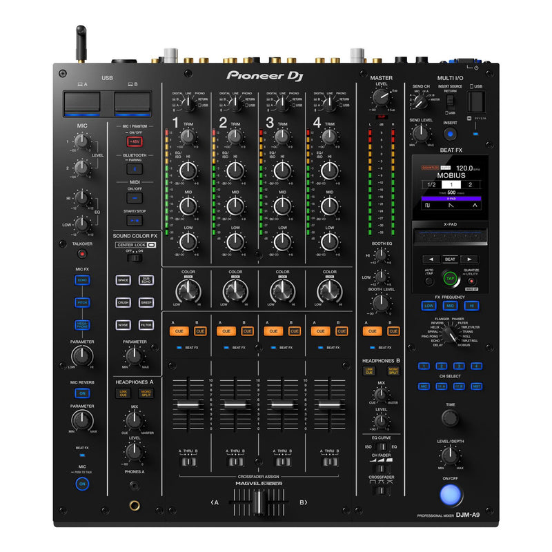 Pioneer Dj DJM-A9 Mixer Dj Professionale 4 Canali Bluetooth/MD doppie porte USB