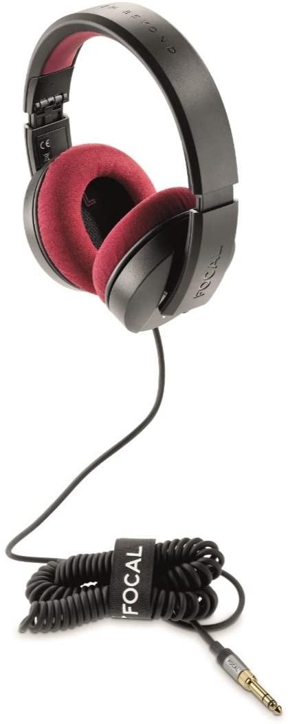 Focal Listen Professional Cuffia Monitor Studio Chiusa ripiegabile, Nero/Rosso