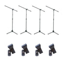 Proel RSM180+APM30 4 Unità asta microfonica a giraffa base tripode + pinza APM30