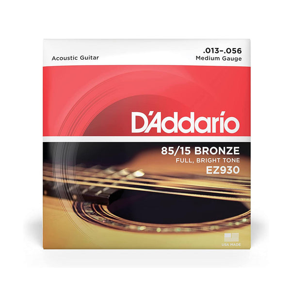 D'Addario EZ930 85/15 Medium 13-56 Corde per Chitarra Acustica Tono Brillante