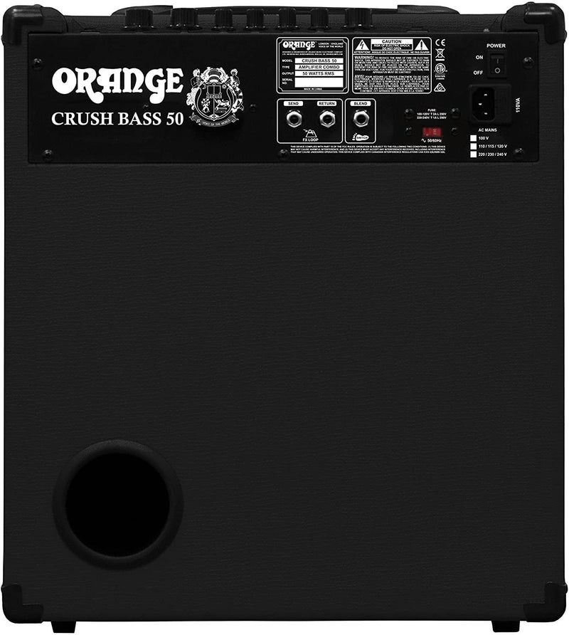 Orange Crush Bass 50 BK Amplificatore Combo per Basso da 12" e 50W, Nero