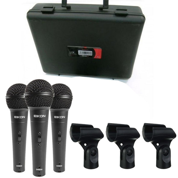 Proel EIKON DM800KIT 3 microfoni + 3 morsetti per asta + custodia Trasporto